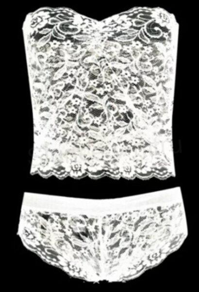 Krajkové dámské spodní prádlo červené velikost L (K236)