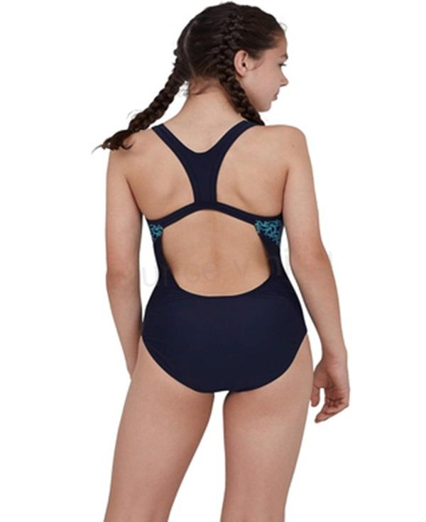 Sportovní dívčí jednodílné plavky Speedo 128 tmavě modré (W180)