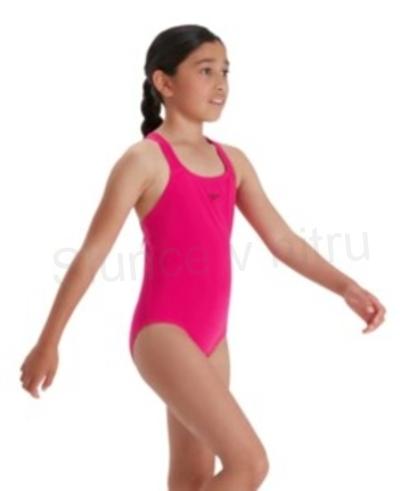 Sportovní dívčí jednodílné plavky Speedo 140 růžové (W181)