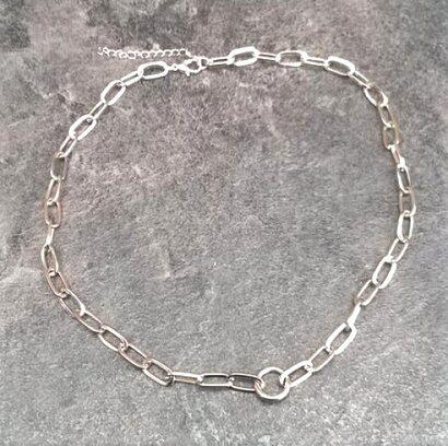 Řetízek na krk z nerez oceli zlatý 42 cm (Y15)