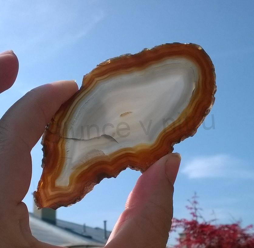 Achát plátek 41g - (Brazílie) (X1633)