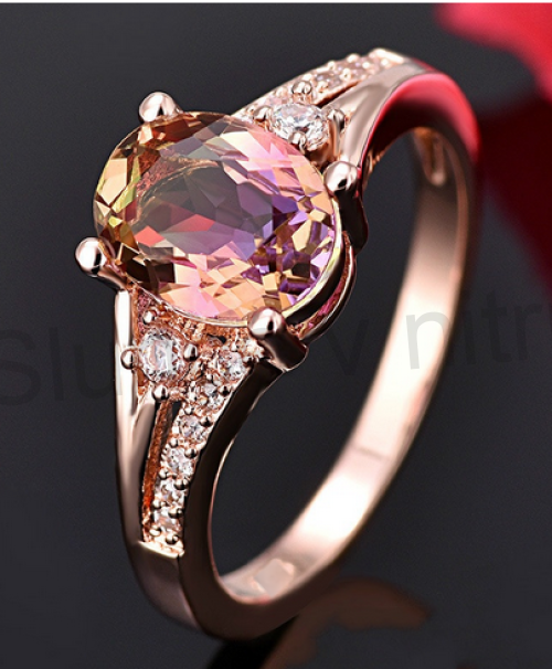 Dámský prsten se zirkonem a malými zirkony (BP408)