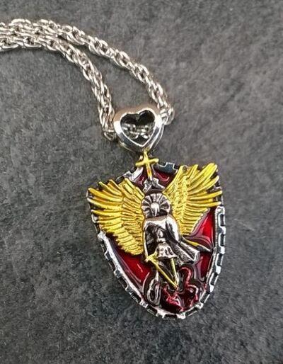 Náhrdelník s přívěškem Anděla, archanděla Michaela v erbu (BD709)