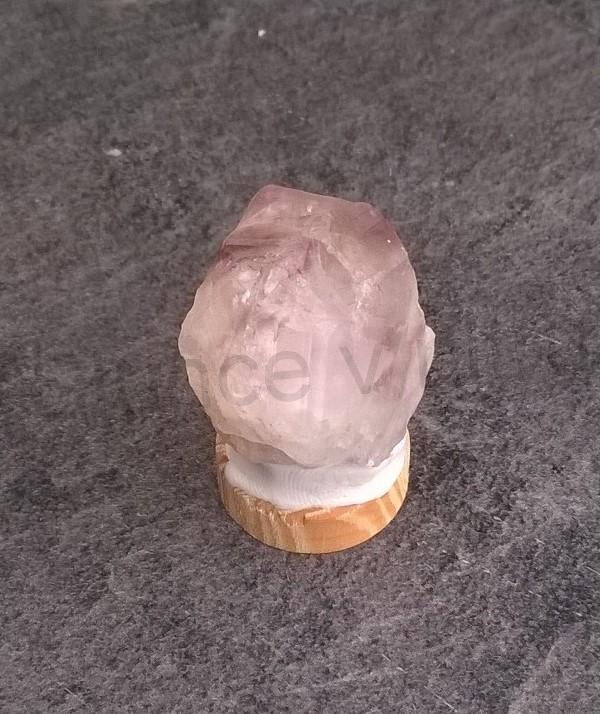 Drúza Ametystu na dřevěném podstavci 21g (Česká Republika) (X1668)