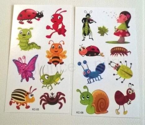 Voděodolné, dočasné tetovaní broučci, broučkové číslo 4 (E813)