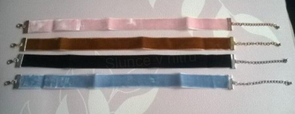 Náhrdelník choker sametový modrý (BD730)