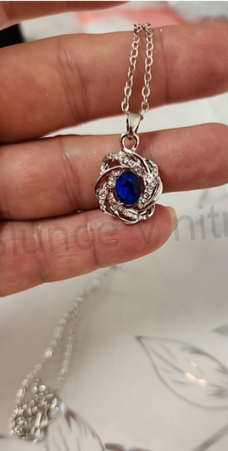 Pozlacený náhrdelník Topaz s čirými zirkony (X1711)
