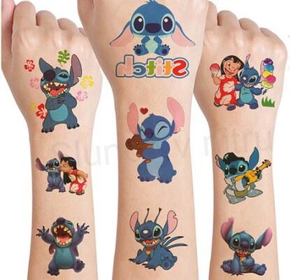 Voděodolné, dočasné tetovaní Lilo Stitch 14,5 x 9,5 cm číslo 4 (E839)