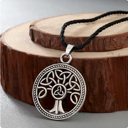Náhrdelník s přívěškem Strom života a Triquetra (BD746)