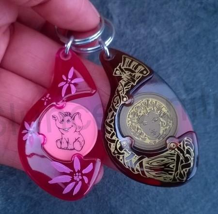 Klíčenka se žetonem do nákupních košíku Čert, čertík (H460)