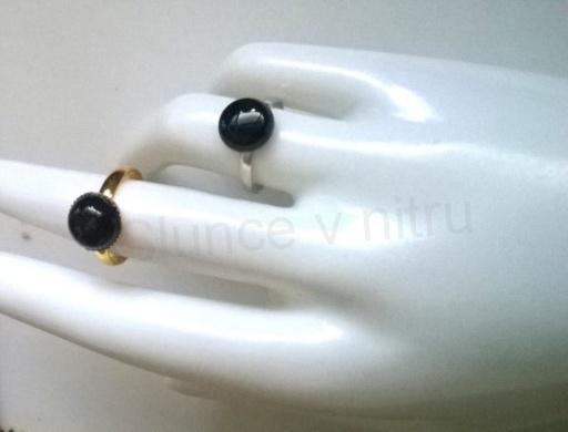 Nastavitelný minerální prsten onyx (X1719)