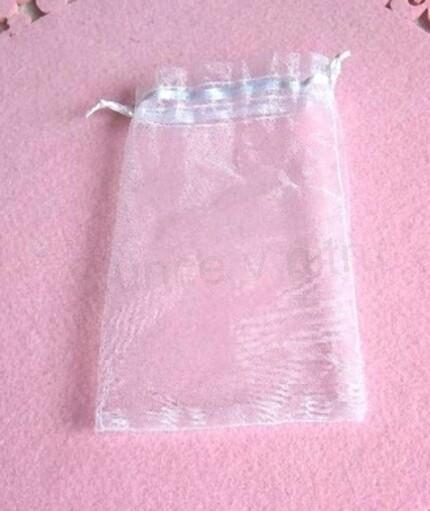 Dárkový sáček organza s hvězdami 10 x 15 cm (AE33)