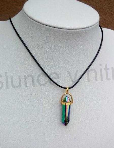 Minerální náhrdelník Aqua Aura Titanium (X1733)