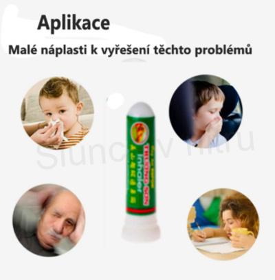 Bylinná Inhalační tyčinka na rýmu, nosní inhalátor (F60)