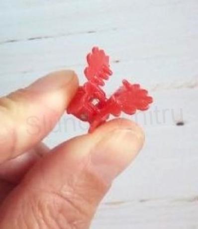 Mini skřipec do vlasů barevná kytička 18 x 18,2 mm oranžová (H540)