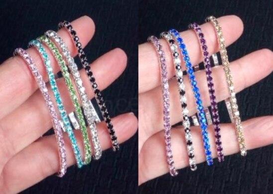 Dámský zirkonový štrasový náramek (BC569)