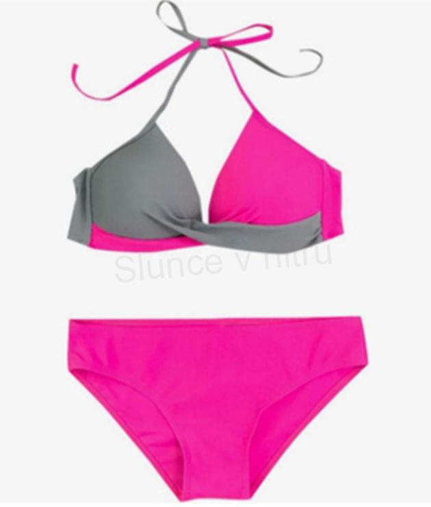 Dámské dvoudílné plavky Generic – růžové (M / EU 38) (K389)