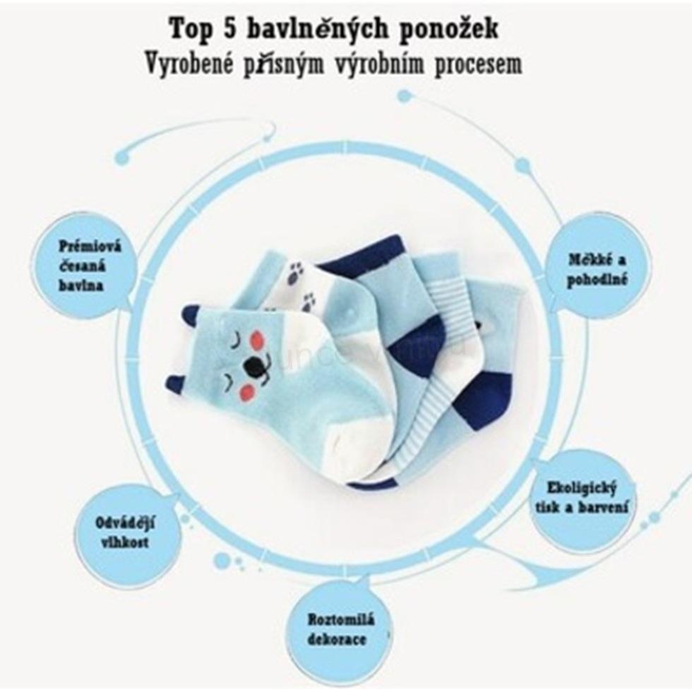 Dětské bavlněné ponožky MSHEN – roztomilé kreslené S (W208)