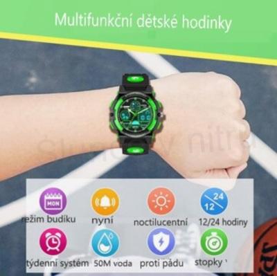 Dětské Multistyle LED vodotěsné digitální hodiny (H549)