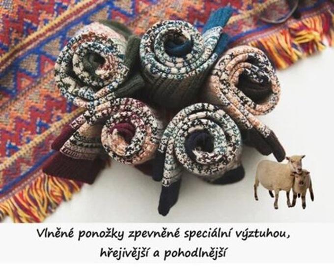 Vysoce kvalitní vlněné ponožky v balení 5 párů velikost 38–42 (K418)