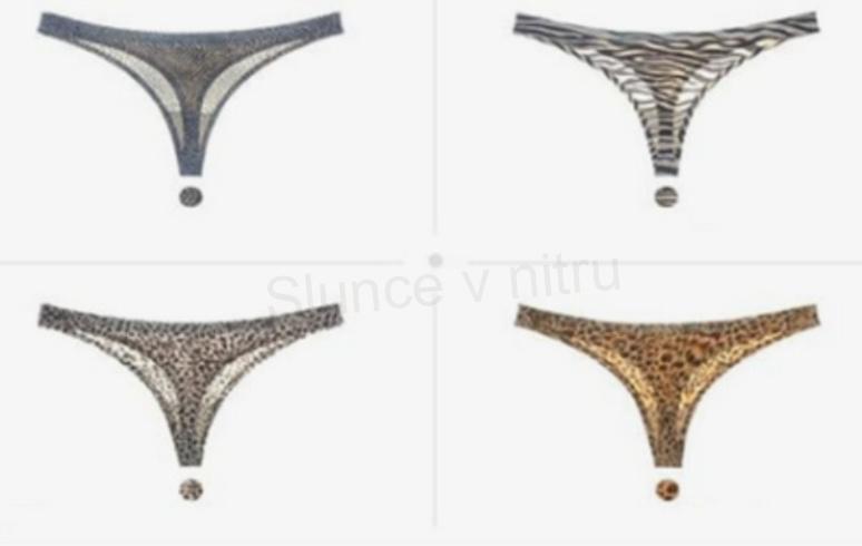 Dámské BOEYAA sexy kalhotky - G-String tanga s leopardím vzorem velikost XL, varianta C (K423)