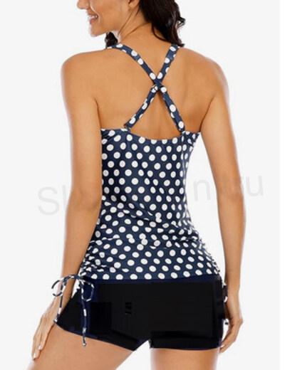 Dámské tankini dvoudílné plavky s výstřihem do V (K435)