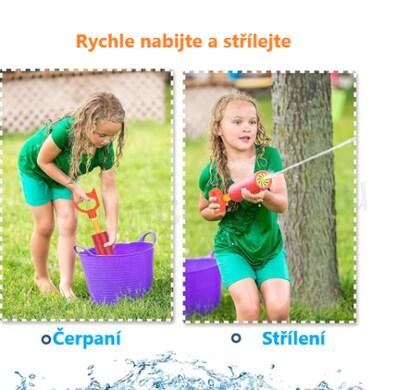 Vodní pěnová stříkací pistole žlutá 34 cm (D921)