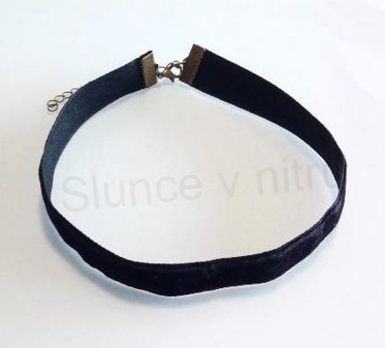 Náhrdelník choker sametový černý (BD860)