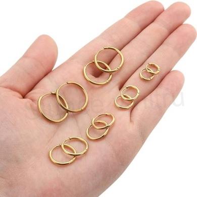 Kreolské náušnice, kruhy z chirurgické oceli 8 mm (BB812)