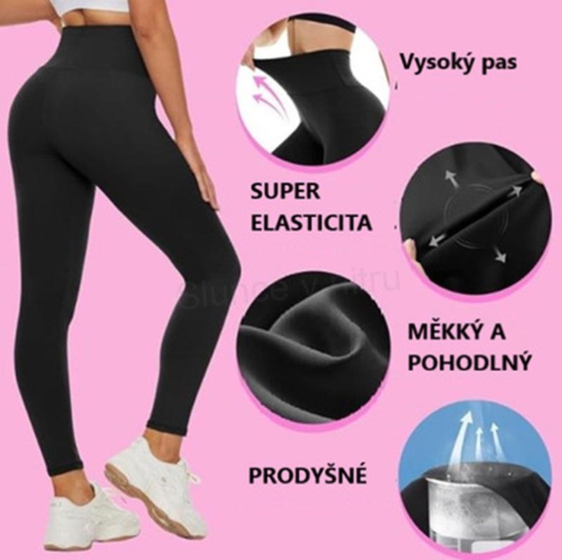Dámské sportovní legíny s vysokým pasem – velikost Large‑X‑Large (K495)