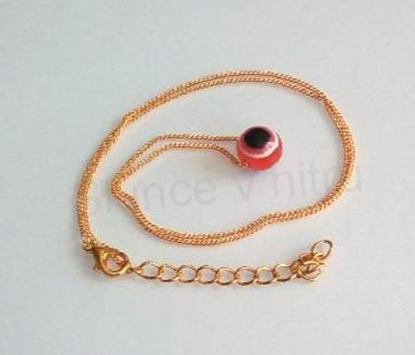 Řetízkový náhrdelník s červeným okem 10 mm (BD864)