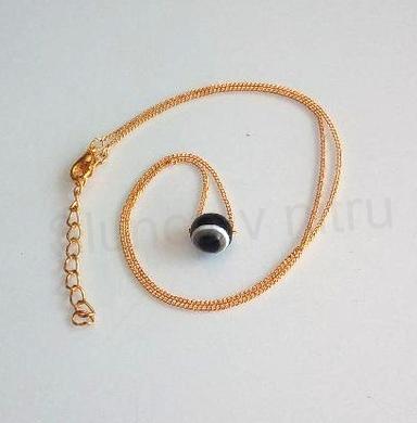 Řetízkový náhrdelník s černým okem 10 mm (BD865)