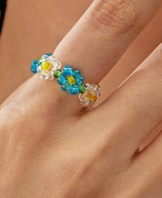 Korálkový květinový prsten (BP435)