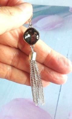 Visací řetízkové náušnice s kamínkem (BB829)