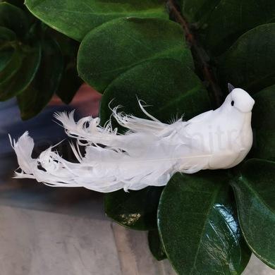 Ozdoba, dekorace holubice, ptáček na clipu (H600)