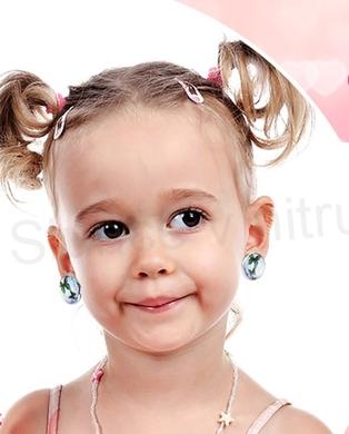 Dívčí náušnice klipsny Motýl z nerez oceli (BB846)