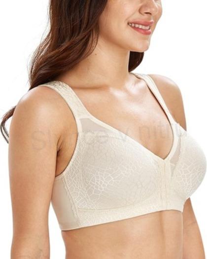 Dámská podprsenka bez kostic, zapinání vpředu velikost 110 E (K513)