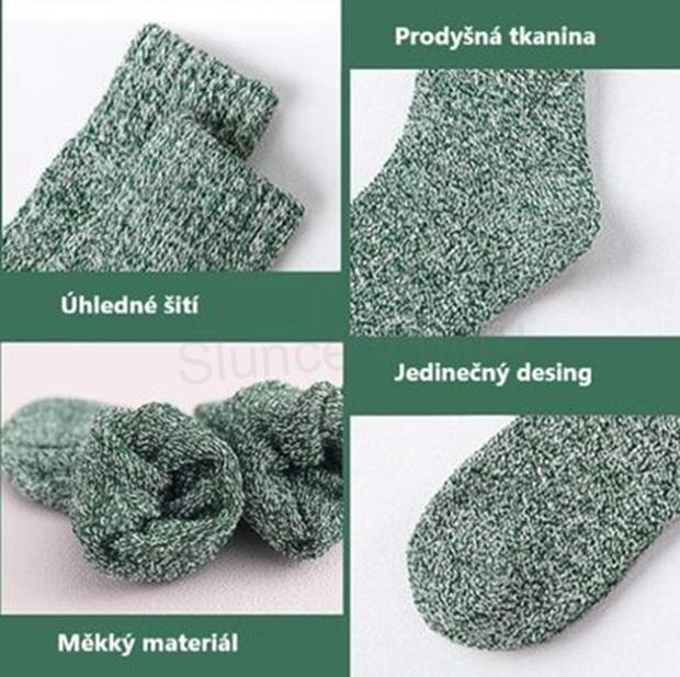 Vysoce kvalitní vlněné ponožky 5 párů velikost 38–42 (K521)