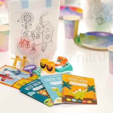 Knížka s hlavolamy, omálovánky pro děti Dinosauři (E969)