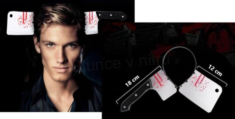 Halloween čelenka sekáček s tetováním (K534)