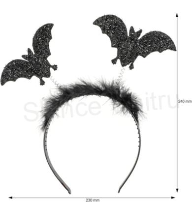 Halloween čelenka do vlasů netopýr (K543)