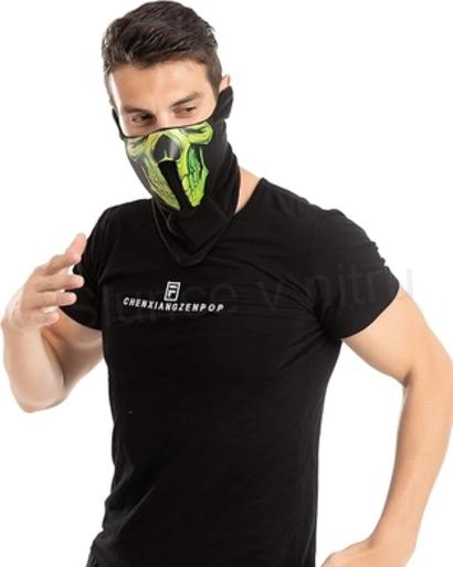 Strašidelná LED maska ​​pro Halloween kostra (K545)