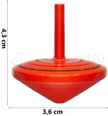 Dřevěná káča, kolovrátek – červená (D954)