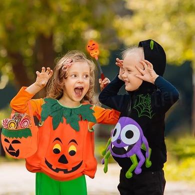 Dětský Dýňový kostým vel.L 4 díly (W238)