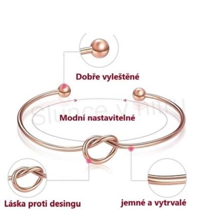 Dámský  kovový náramek s uzlem (BC628)