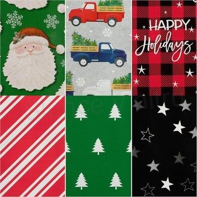 Oboustranný balicí papír, vánoční fólie 5 m číslo 1 (E986)