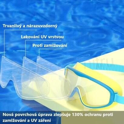 Plavecké brýle UV ochrana proti zamlžení modrý (D981)