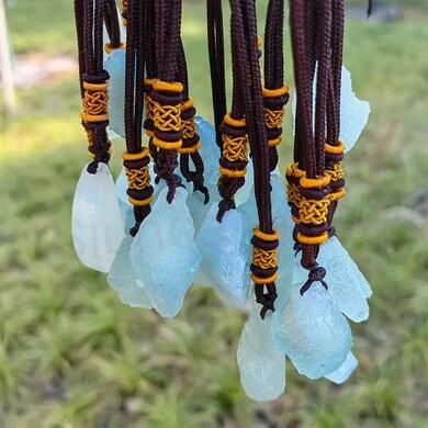 Minerální náhrdelník akvamarín CH (X1853)