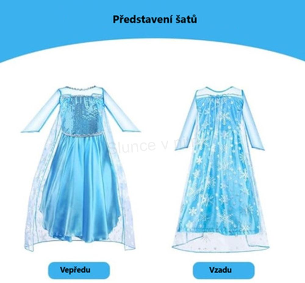 Dětský kostým ELSA Sněhová královna věk 7 - 10 let (W249)