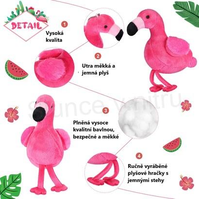 Plyšové zvířátko plameňák 15 cm (D1093)